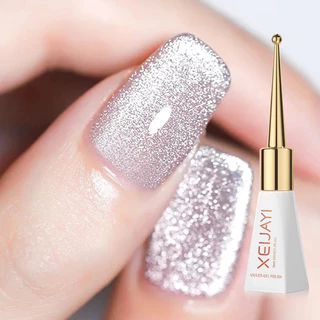 สีทาเล็บเจล สีลูกแก้วเงิน เม็ดละเอียด ดึงสีสวยมาก (ขนาด 10ml)