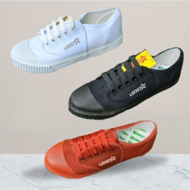 รองเท้านักเรียน LEO STAR  รุ่น 205 มีสี ดำ ขาว น้ำตาล