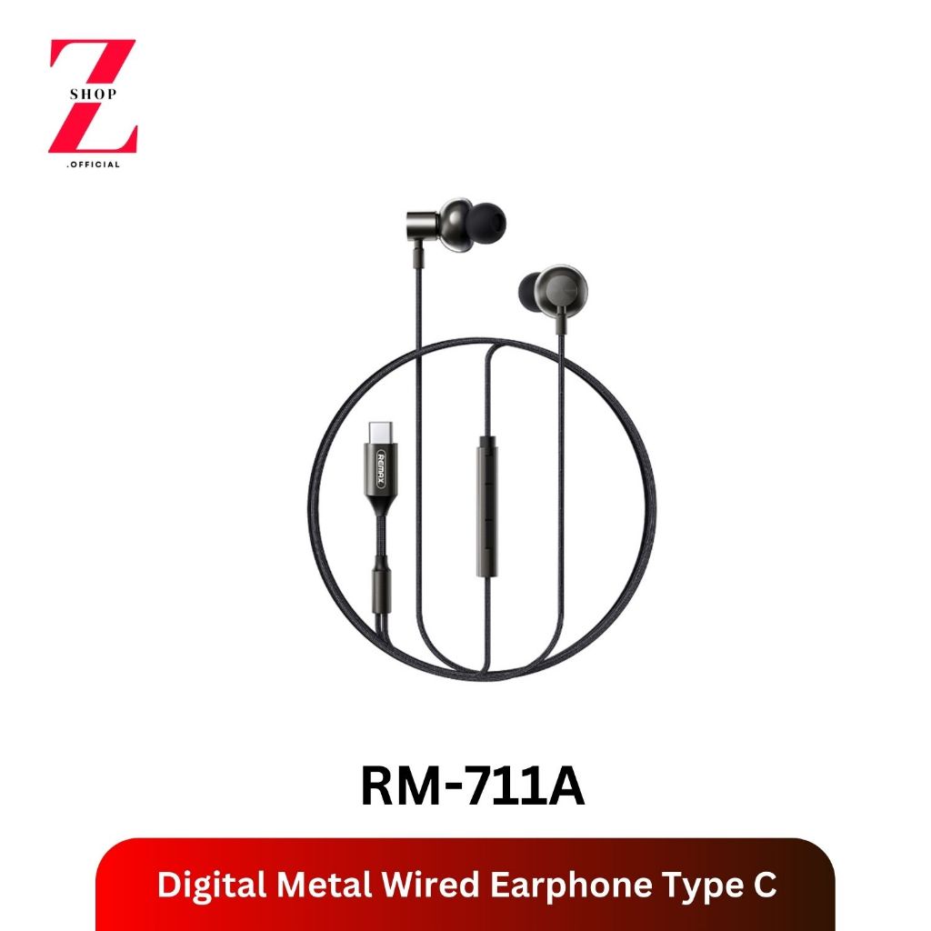 REMAX หูฟัง รุ่น RM-730A สำหรับ Type C Digital Earphone หูฟังมีสาย สมอลทอร์ค