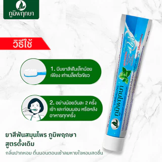 Poompuksaยาสีฟันสมุนไพรภูมิพฤกษาสูตรดั้งเดิมแบบหลอดขนาดแพ็คคู่2หลอดขนาด50กรัมlion