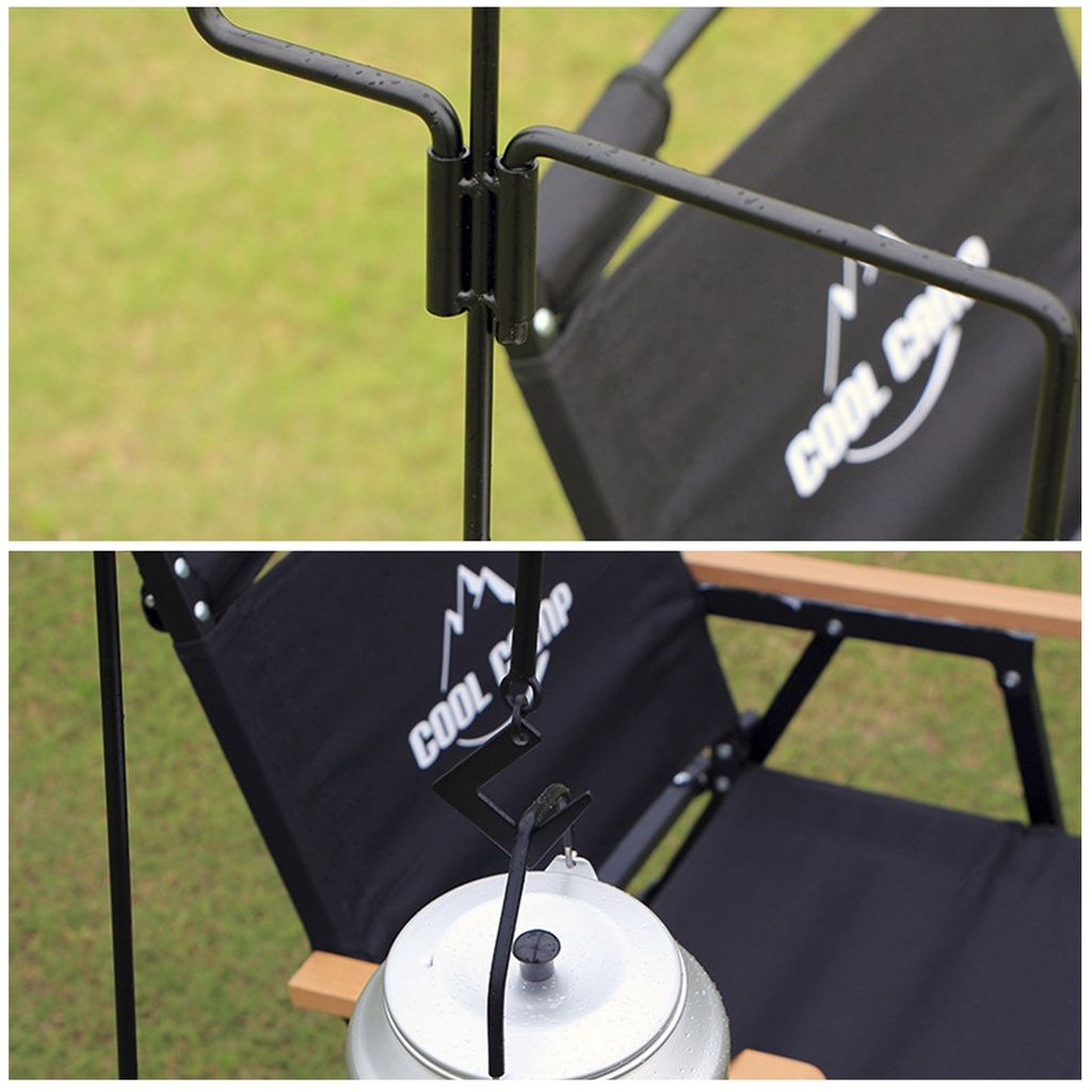 เสาแขวนตะเกียง เหล็กปักดิน แนว วินเทจ Coolcamp สีดำด้าน เสาตะเกียงวินเทจ เสาตะเกียงเจ้าพายุ เสาแขวนแบบปักดิน - รูปที่ 6