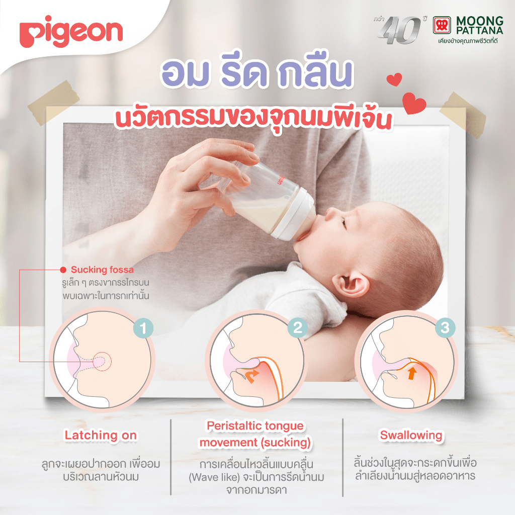 Pigeon พีเจ้น จุกนมเสมือนฯซอฟท์ทัส รุ่นพลัส ไซส์ S,M,L,LL,LLL [แพ็ก 4 ชิ้น] - รูปที่ 3
