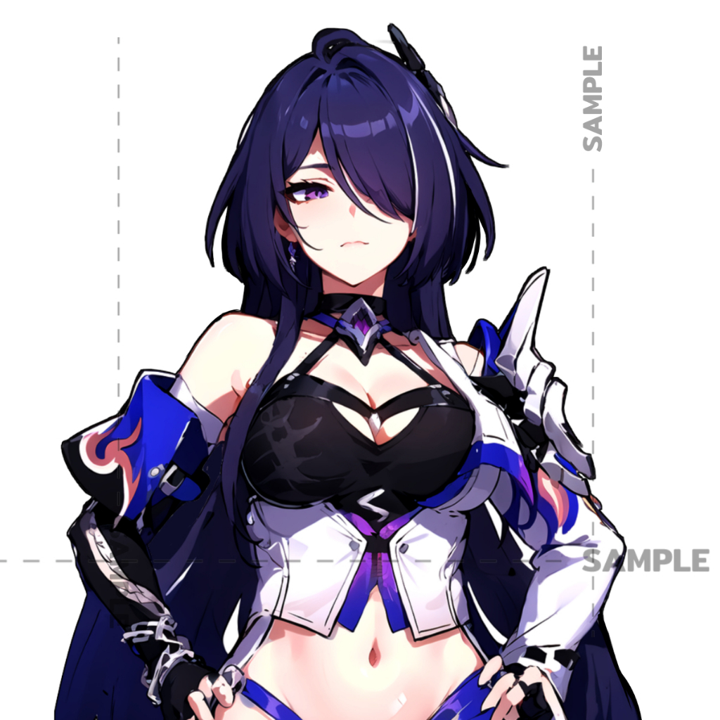 Honkai star rail Acheron สติกเกอร์ 2 แผ่น Acheron Stickers star rail HSR สติ๊กเกอร์