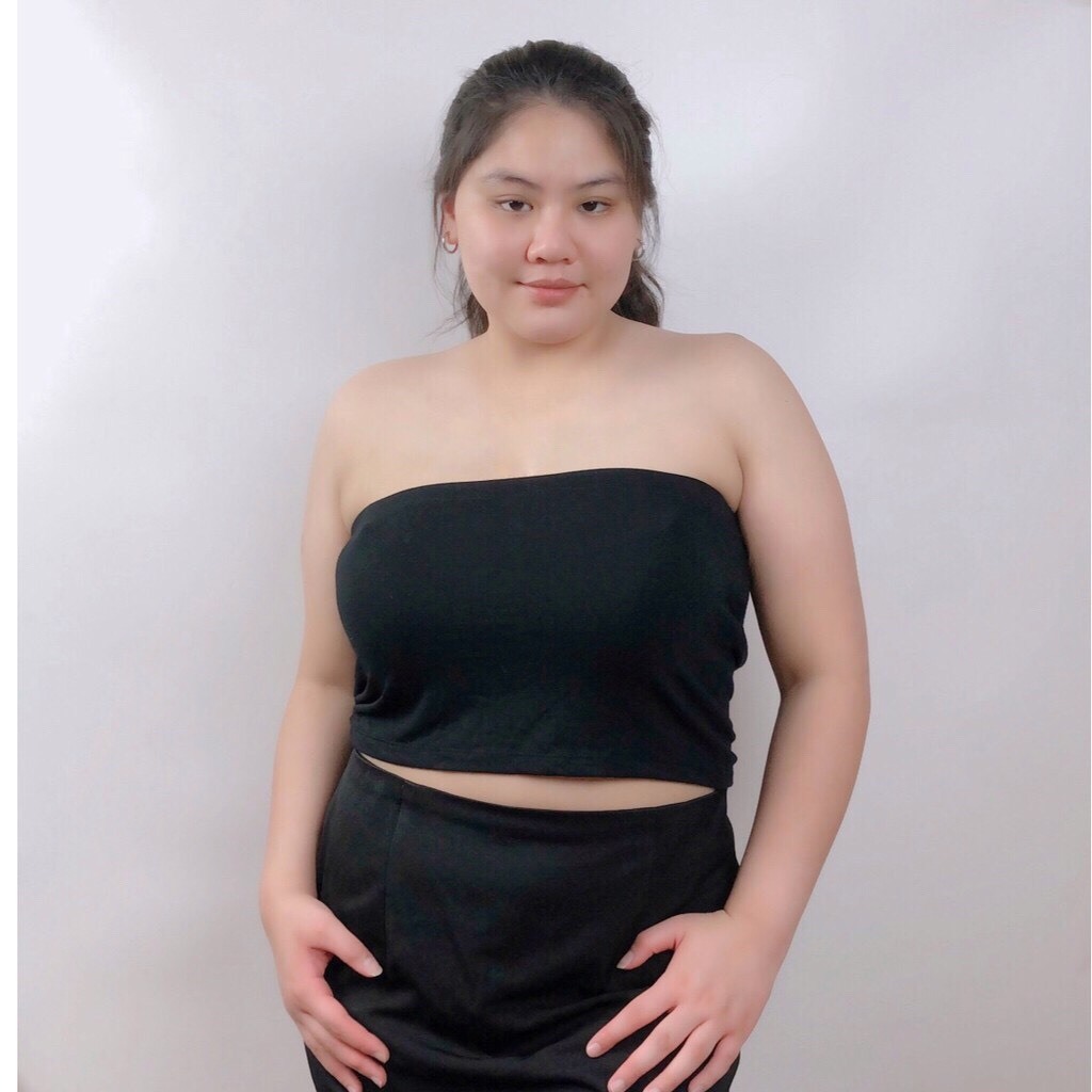 🔥 ( ½ เกาะกลาง ไซส์ *XL ) 🔥เกาะอกสาวอวบ สาวพลัสไซส์ แบรนด์ CHOTYSHOP KU ไซส์ใหญ่ bigsize croptop