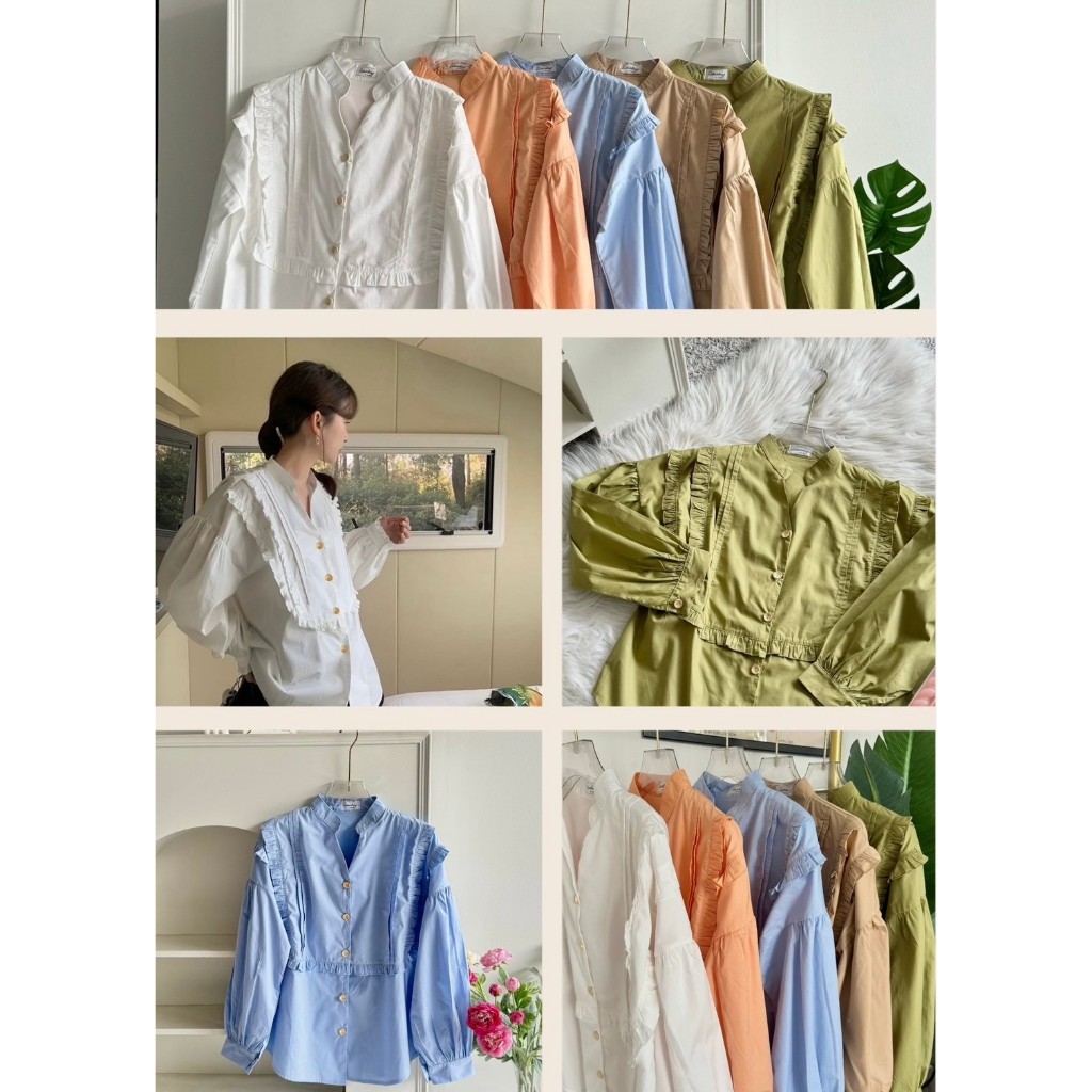 ป้าย Saturday เสื้อผ้าคอตตอนคอจีน อก 44 นิ้ว