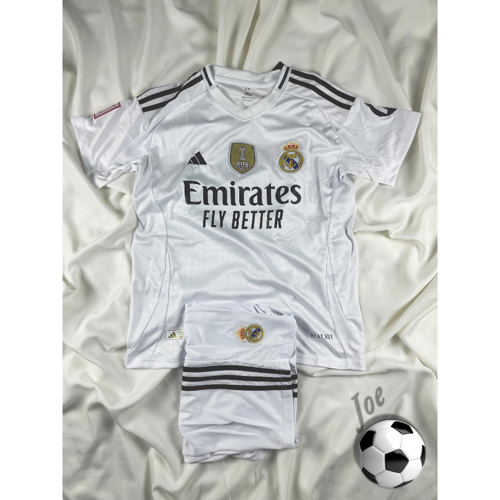 [New Season] ชุดบอล RMA (White) เสื้อบอลและกางเกงบอลผู้ชาย ปี 2024-2025 ใหม่ล่าสุด