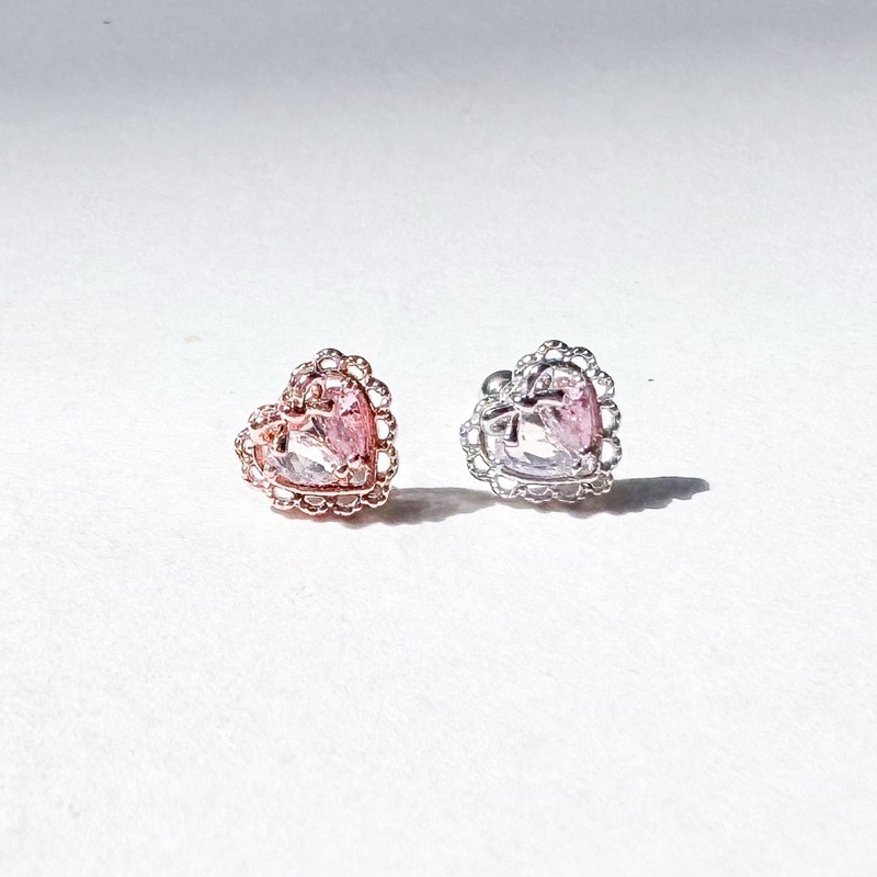 จิวต่างหูเกาหลี More Than Piercing: A177 Pinkful Heart
