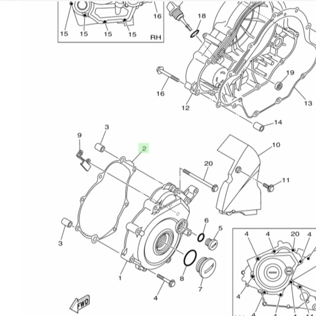B48E545100 ปะเก็นจานไฟ M-slaz Yzf-r15 แท้ yamaha B48-E5451-00