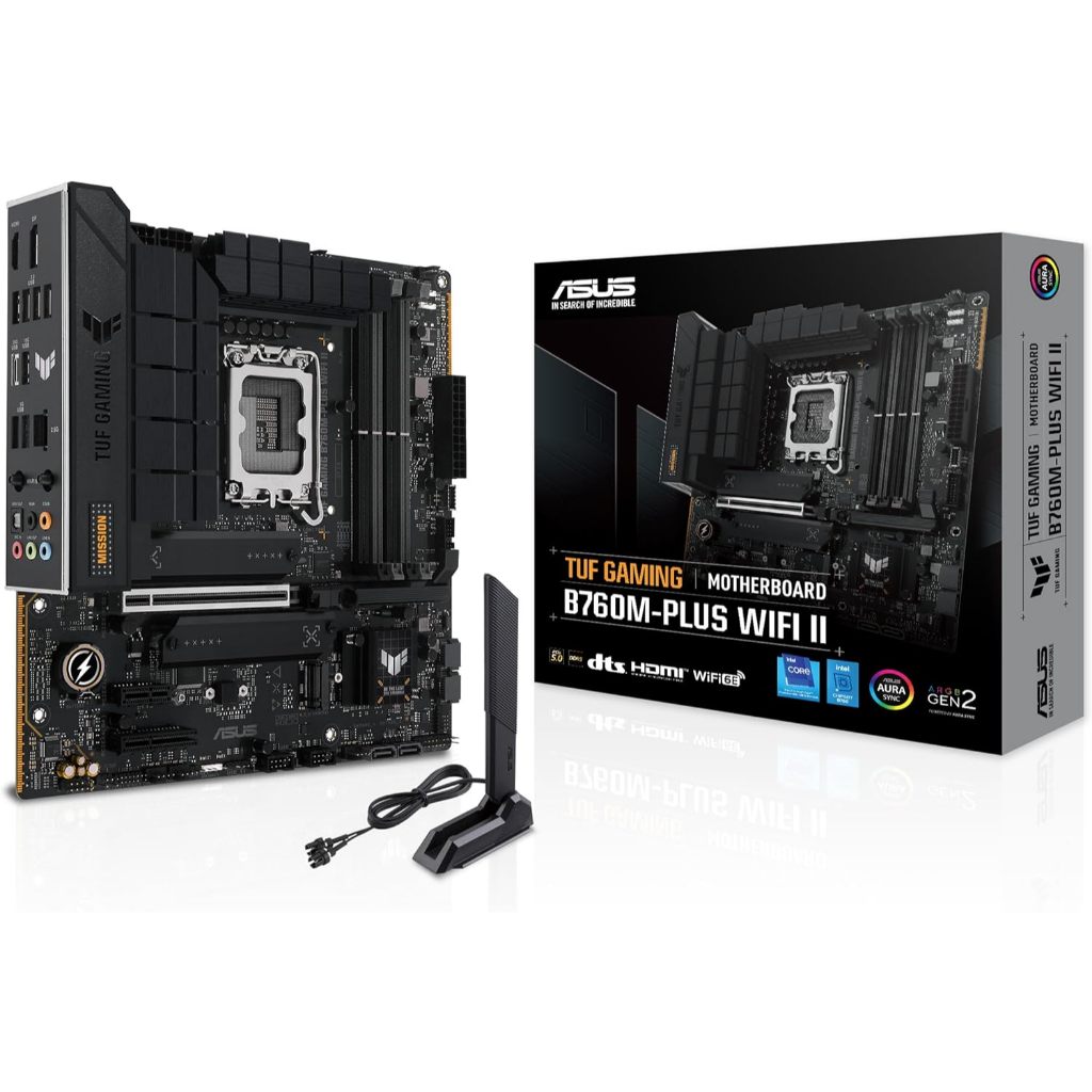 MAINBOARD (เมนบอร์ด) ASUS TUF GAMING B760M-PLUS WIFI II DDR5 (SOCKET LGA 1700 DDR5 MICRO-ATX) -3 Years