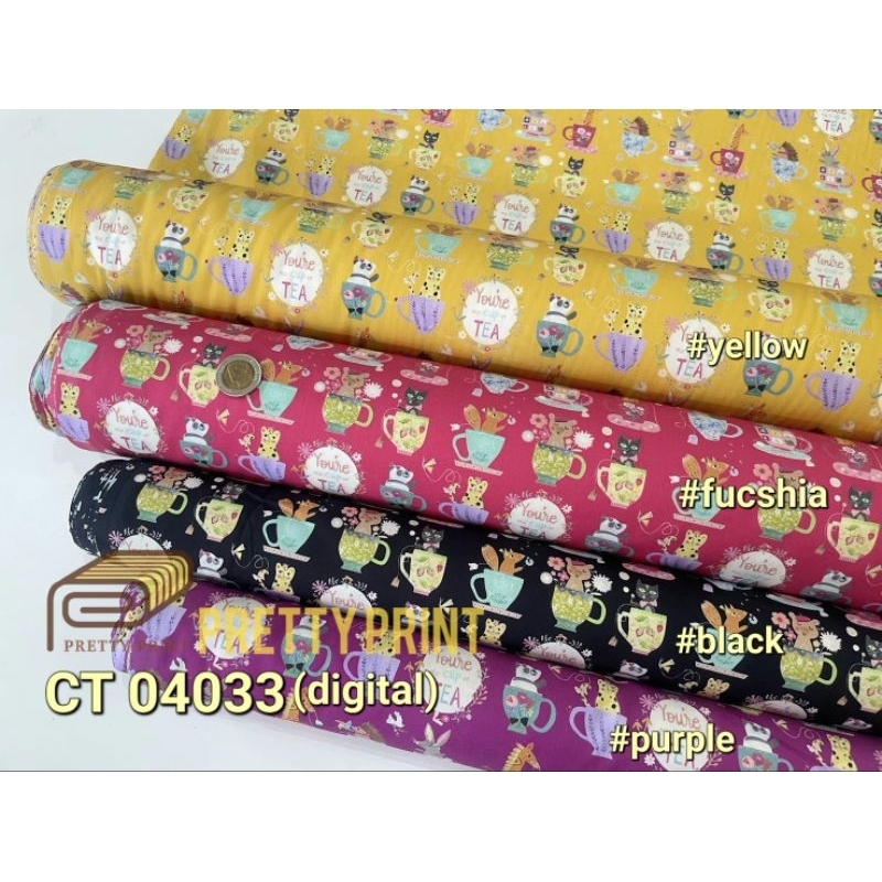 คอตต้อน100%พิมพ์ลาย (Digital) CT 04033 (ขายเป็นหลา)