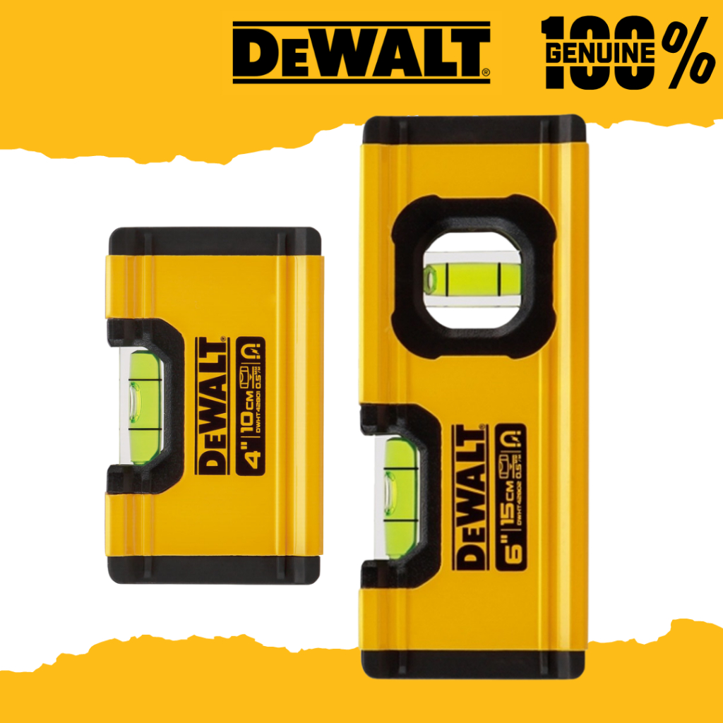 DEWALT ระดับน้ำพกกระเป๋า มีแม่เหล็ก Box Beam ขนาด 4 - 6 นิ้ว No.DWHT42801/DWHT42802