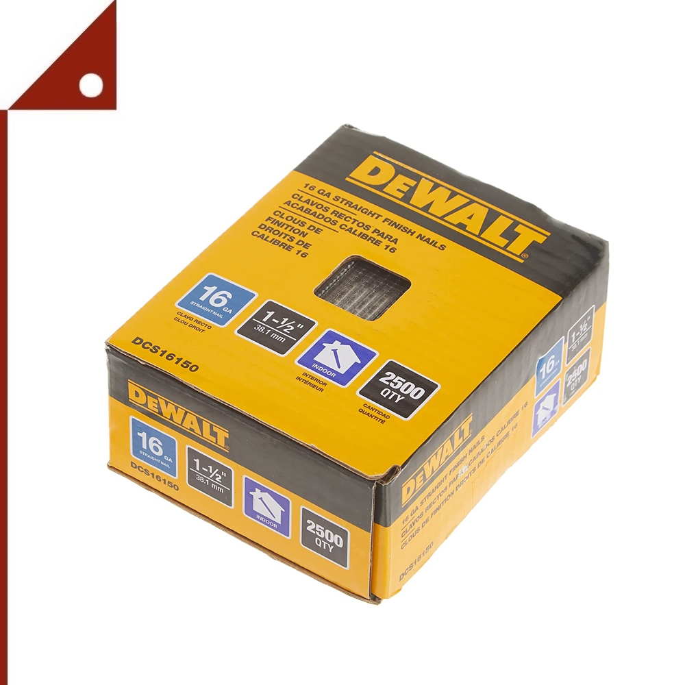 DEWALT : DWTDCA16150* ตะปูลมยิงไม้ 16GA Finish Nails 1-1/2-Inch 2500pk.