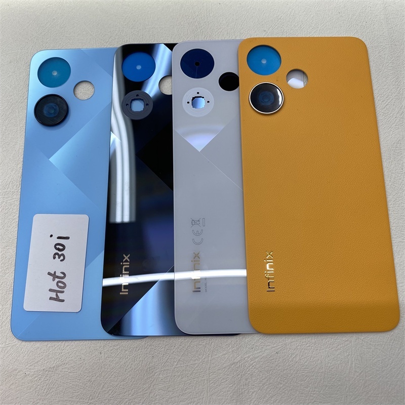 Hot30i ฝาครอบแบตเตอรี่ด้านหลัง แบบเปลี่ยน สําหรับ Infinix Hot 30i 6.56 นิ้ว X669 X669C X669D พร้อมเลนส์