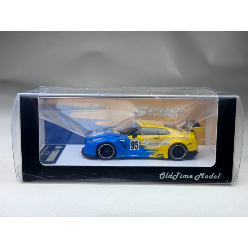 🔹LB GTR R35 Blue Yellow Spoon GT Wing diecast fully opened Limited​ 999 pcs Scale 1:64 ยี่ห้อ OldTim