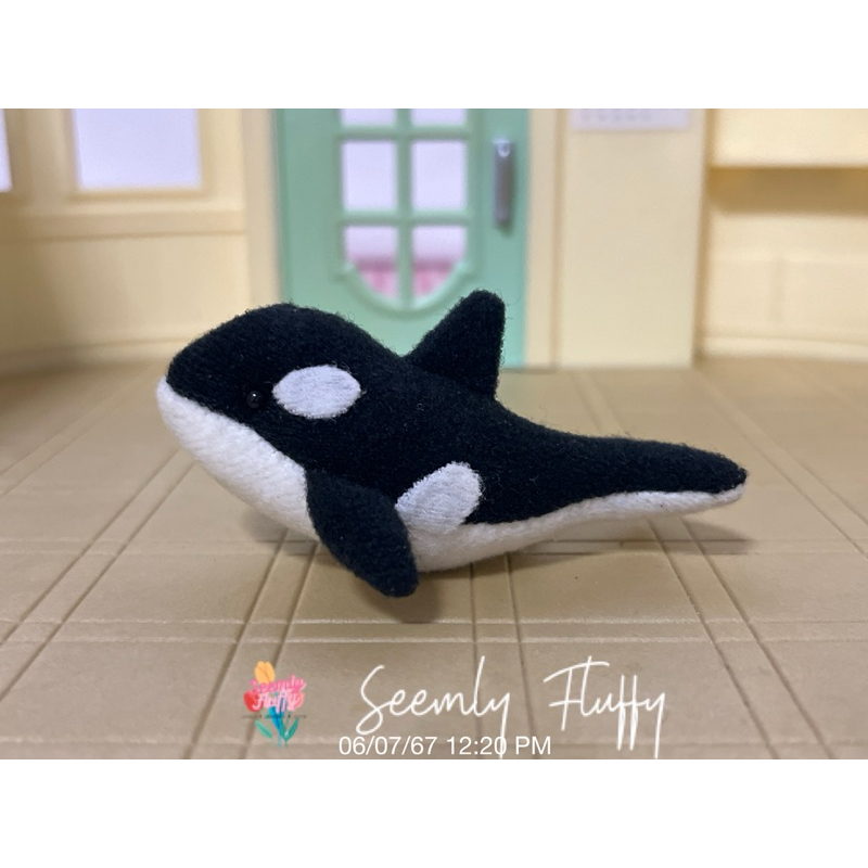 ตุ๊กตา แม่เหล็ก วาฬออก้า สัตว์น้ำ สัตว์ทะเล killer whale orca ป้าย Alfa 7 cm.