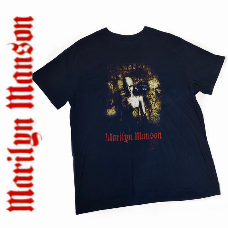 เสื้อวง Marilyn Manson ลายโหดเท่มากๆ มือสอง (Free shipping)