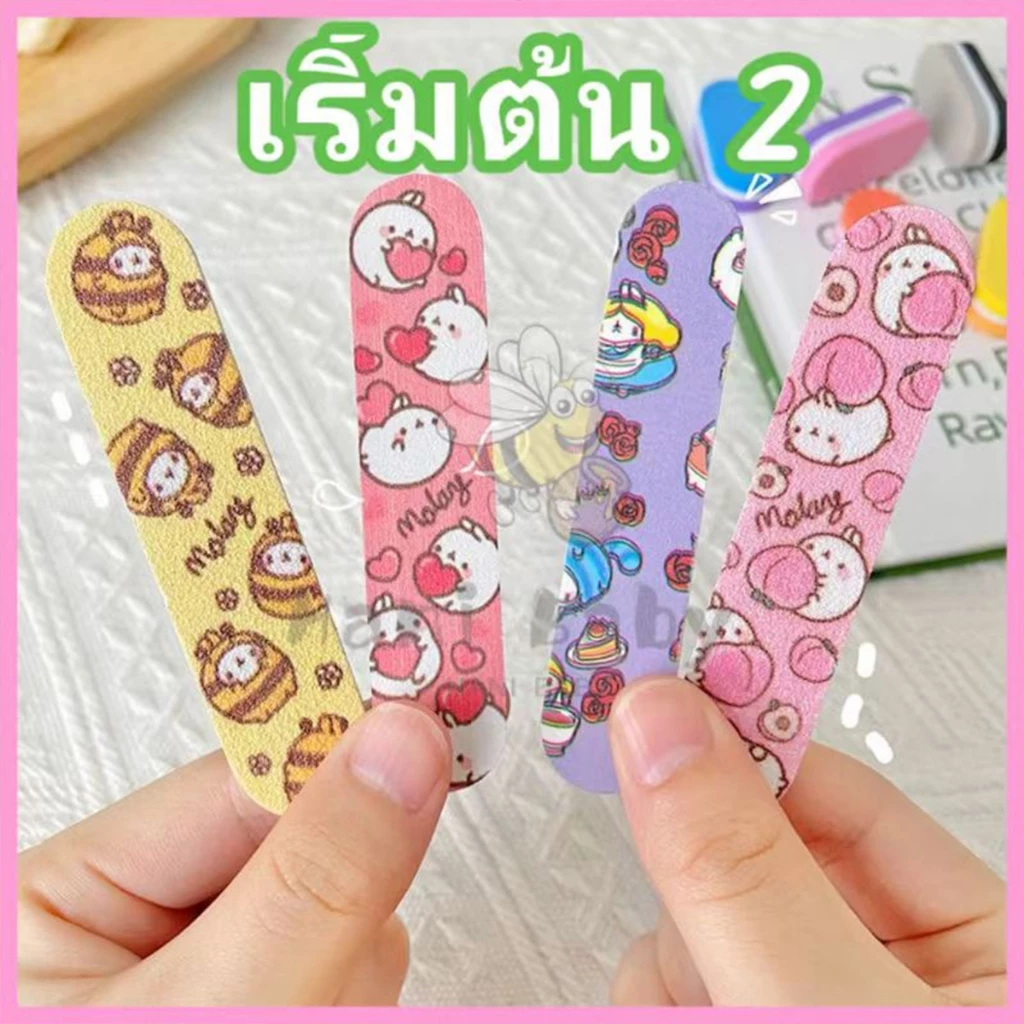 ตะไบขัดเล็บ ลายสติกเกอร์ ขนาดเล็ก 8.8 ซม. สําหรับตกแต่งเล็บ ลายการ์ตูนน่ารัก