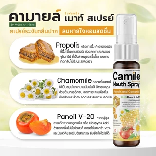 Camile Spray คามายล์ เมาท์ สเปรย์พ่นคอ แก้เจ็บคอ ฉีดนุ่ม ชุ่มคอ รสชาติอร่อย