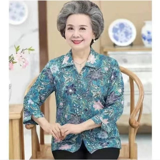 เสื้อคนแก่；เสื้อคนแก่ผ้าเด้ง ใส่สบาย สาวอวบใส่ได