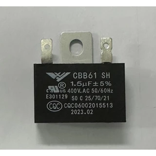 คาปาซิเตอร์พัดลม 1.5uF 400V (พัดลม 14-16นิ้ว) / 1.8uF 400V (พัดลม 18นิ้ว) อะไหล่พัดลม