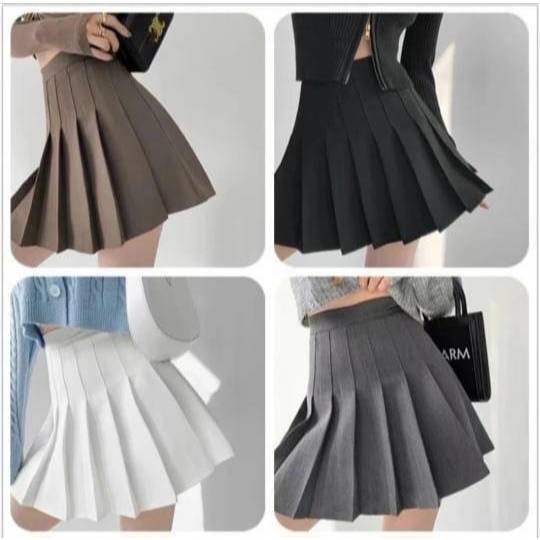 กระโปรงสั้น มีซับใน กระโปรงเทนนิสเอวสูง Skirt สีพื้น มี5สีKP