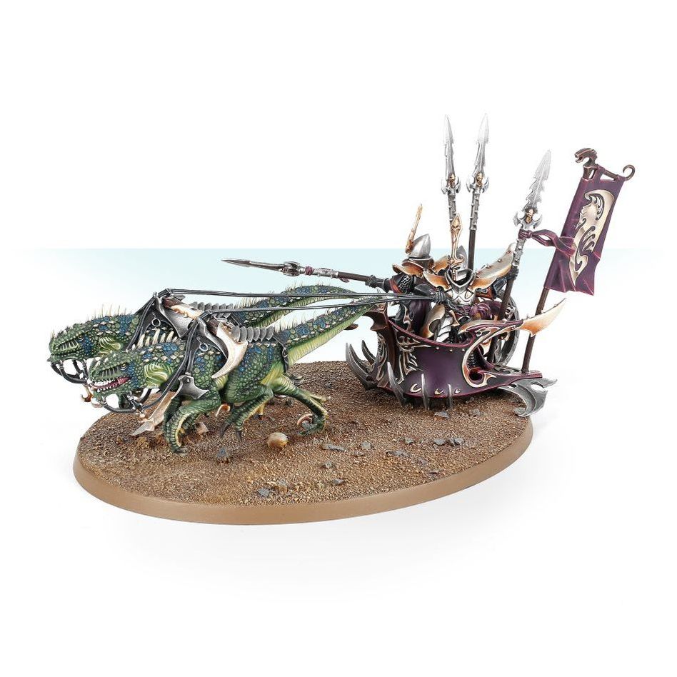 [DIRECT] WARHAMMER AGE OF SIGMAR: DARK ELVES: SCOURGERUNNER CHARIOT โมเดลเกมสนามจำลอง