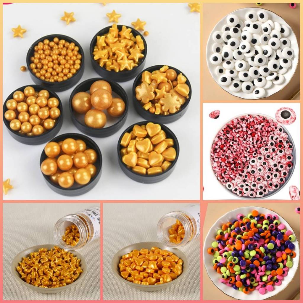 เม็ดน้ำตาลตกแต่งเค้ก ตกแต่งขนม กินได้ แบ่งขาย(แบ่งขาย 25 กรัม) 🇹🇭 🚚พร้อมส่งในไทย🚚 🇹🇭