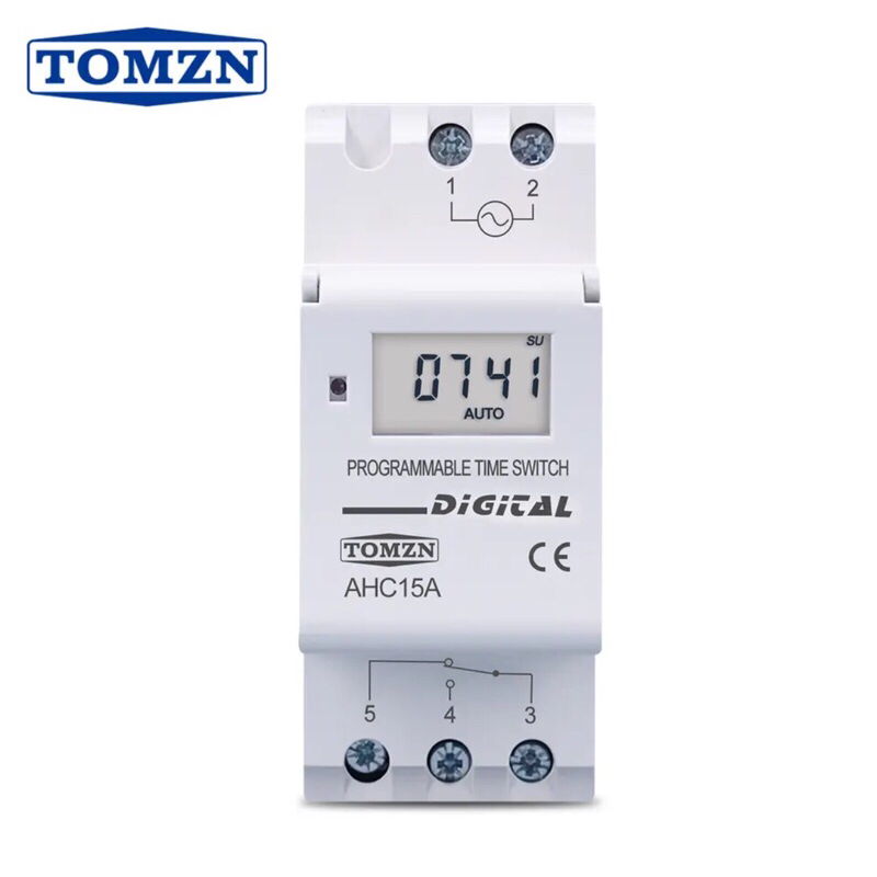เครื่องตั้งเวลาทำงาน Digital Timer switchยี่ห้อ "Tomzn"รุ่น AHC30A แรงดันไฟฟ้า 12Vdc ขนาด 30 แอมป์
