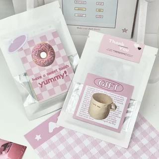 🤍🍰พร้อมส่ง!ถุงซิปล็อคสีขาว มีหน้าต่างใส แพค10ชิ้น ซองสำหรับแพคการ์ด ใส่สินค้า สวยมาก