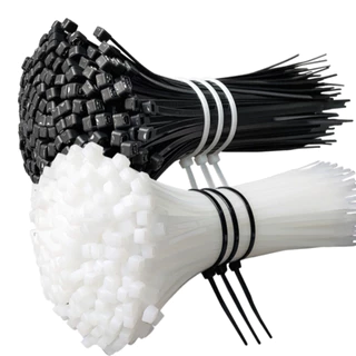 หนวดกุ้ง เคเบิ้ลไทร์ Nylon Cable Tie สายรัดเคเบิ้ลไทร์ สีขาว สีดำ สายรัดสายไฟ สายรัดพลาสติก(100เส้น)