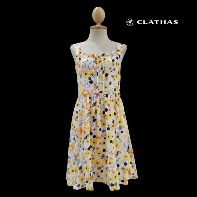 Clathas Floral Print Sleeveless Dress