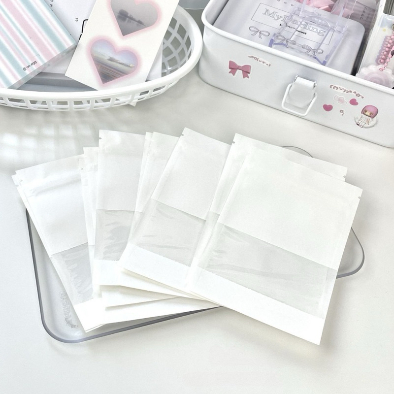 พร้อมส่ง!ถุงซิปล็อคสีขาว มีหน้าต่างใส แพค10ชิ้น ซองสำหรับแพคการ์ด ใส่สินค้า สวยมาก ราคา ถูกที่สุด ดีลบีเคเค แกลเลอรีภาพที่ 9