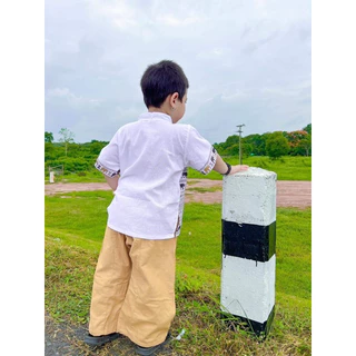(รหัสTV)ชุดพื้นเมืองเด็กผู้ชายลายช้าง งานฝ้าย เซ็ท2ชิ้น เสื้อและกางเกง ใส่สบาย