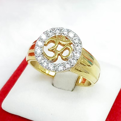 แหวนเพชรโอมล้อมเพชร เครื่องประดับไทย พูนทรัพย์ มีใบรับประกัน สายมู เสริมดวง ของขวัญ มูเตลู RD41R300