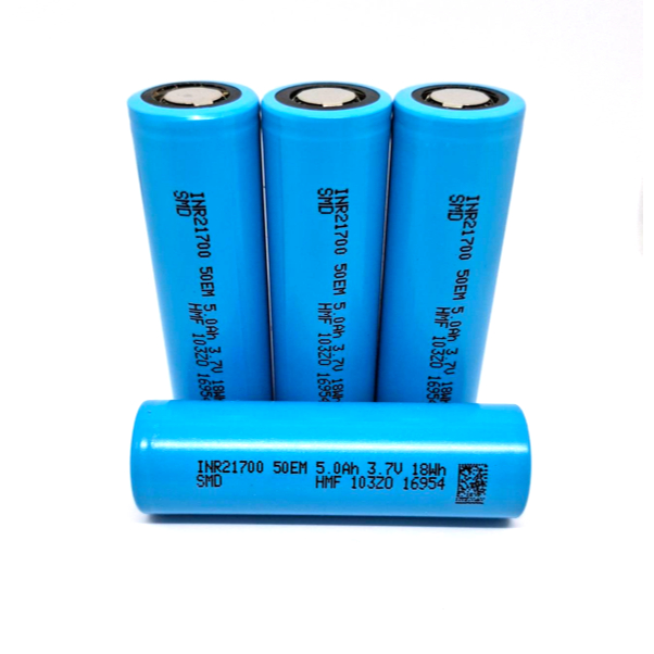 ถ่านชาร์จ Li-ion 21700 3.7V 5000mAh ความจุแท้ SMD INR21700-50EM 14500 18650 32140 32700