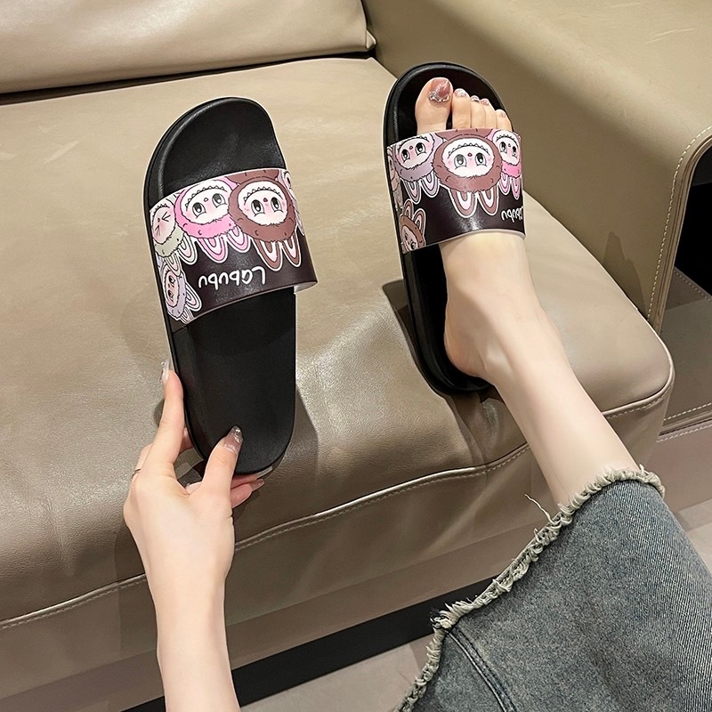 พร้อมส่งจากไทย【TX-6688】 รองแตะกันเหม็น กันลื่นกันน้ำแต่ลายน้องลาบู้ไม่มีไม่ได้แล้ว
