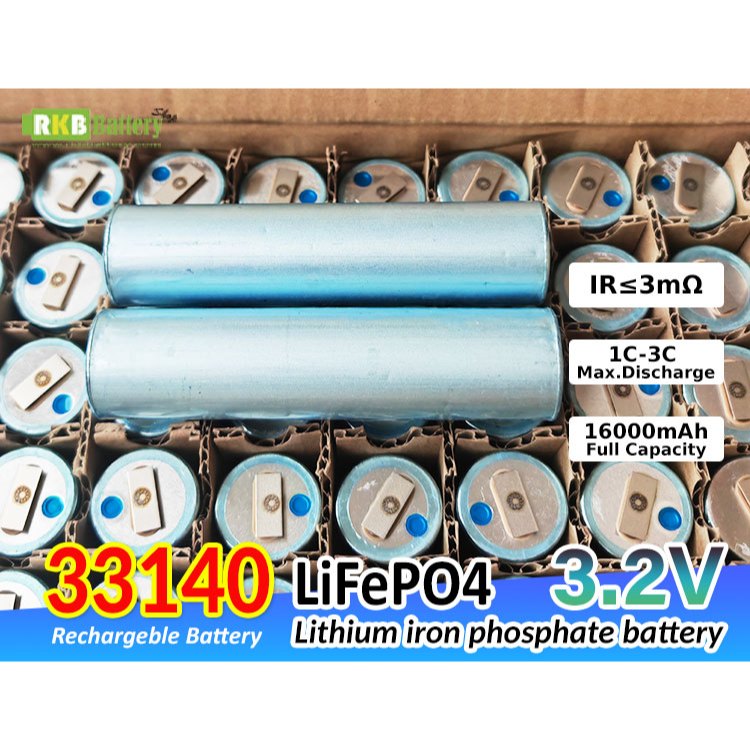 [พร้อมส่ง] แบตเตอรี่ลิเธียมฟอสเฟต LiFePo4 3.2V 16Ah 33140 เชื่อมแผ่นต่อนิกเกิลที่ขั้ว Lithium iron p