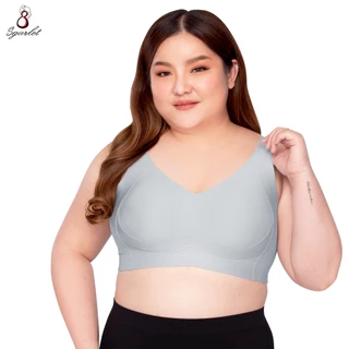 Sgarlet เสื้อในไซส์ใหญ่ไร้รอยต่อไร้โครง ทรงเต็มตัว เก็บเนื้อส่วนเกิน สีเทา/เนื้อ MB1522