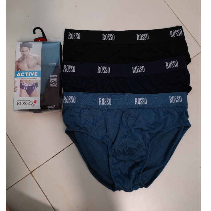 (แพ๊ค3ตัว) Rosso  กางเกงในชาย ทรงบรีฟ รุ่น Classic (0241)  ดูดี คลาสสิค แมทซ์ง่าย ได้ทุกลุค คละสี รูปที่ 2