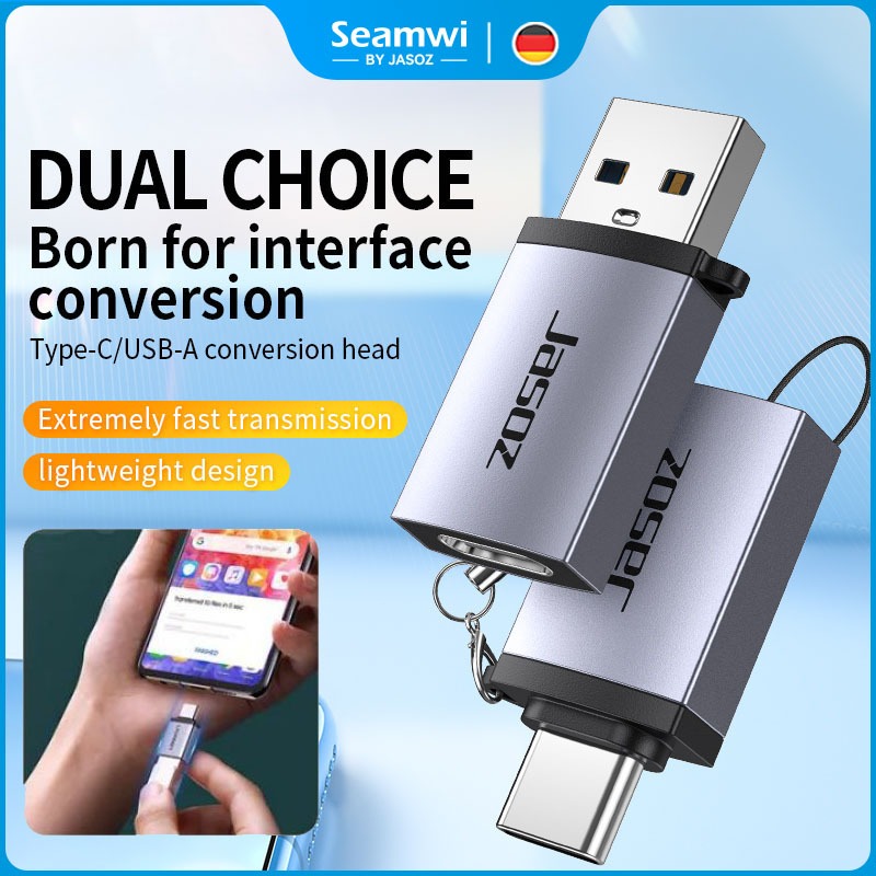 Seamwi  ตัวแปลง USB เป็น Type C อะแดปเตอร์แปลง OTG USB A 3.0 ตัวเมีย Type C เป็น USB