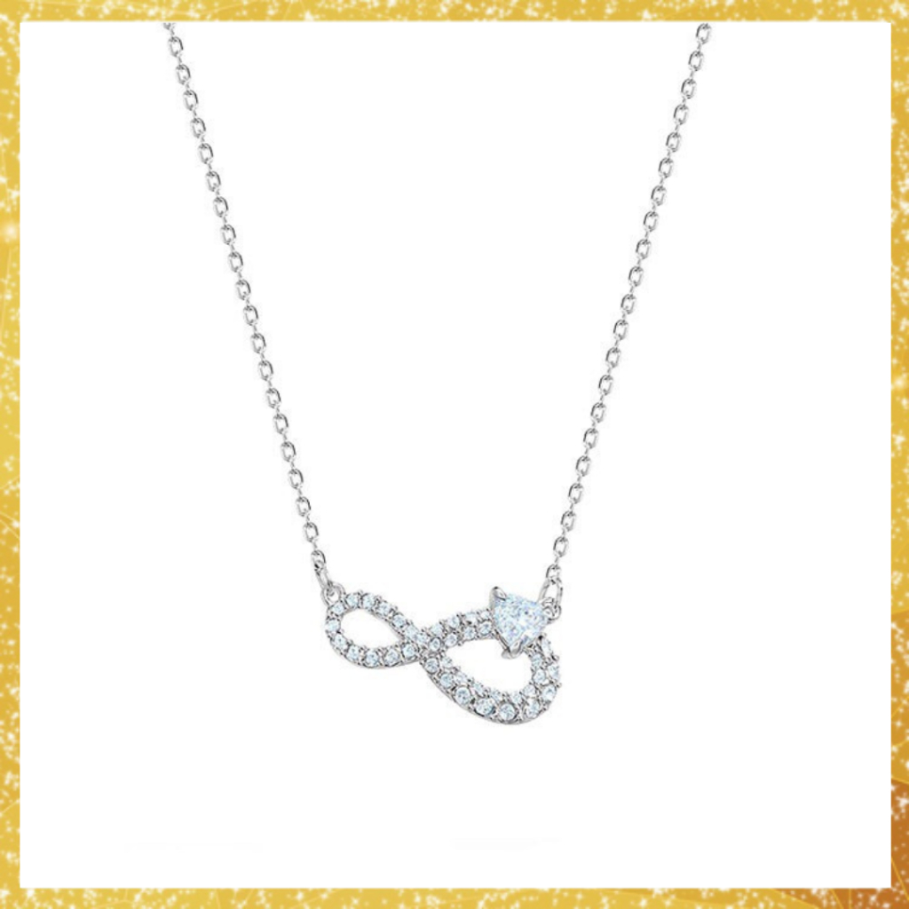 สร้อยคอจี้ Infinity Endless Necklace สร้อยคอพร้อมจี้ผู้หญิง ของขวัญสำหรับคนพิเศษ พร้อมส่ง