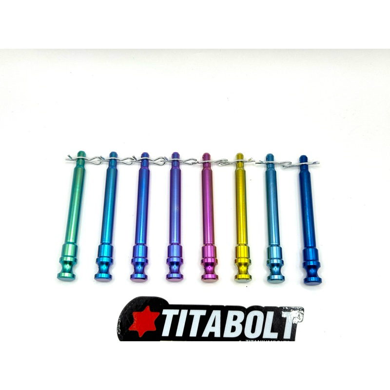 Titaboltสลักปักข้าง หูชิด 4potเทา ไทเทเนียม(ราคาต่อตัว+ปิ๊นตัวR)
