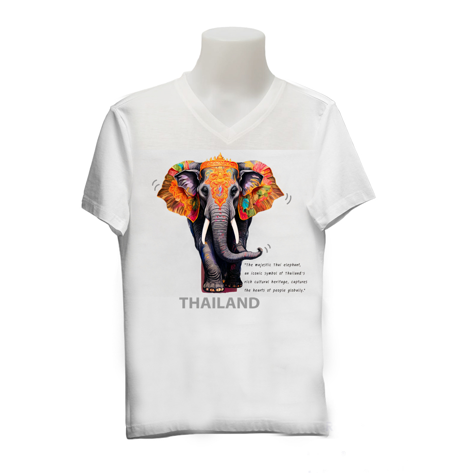 เสื้อยืดราคาถูก เสื้อยืดลายไทย เสื้อลายช้างไทย Big Elephant