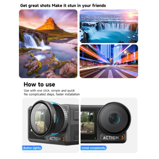 Telesin CPL+ND8/16/32 Filter Set for DJI ACTION 5Pro/4/3