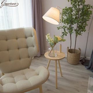 Greenforst โคมไฟโมเดิร์น โต๊ะโคมไฟ โคมไฟ+โต๊ะ หลอดไฟ LEDปรับได้สามสี รุ่น 2183