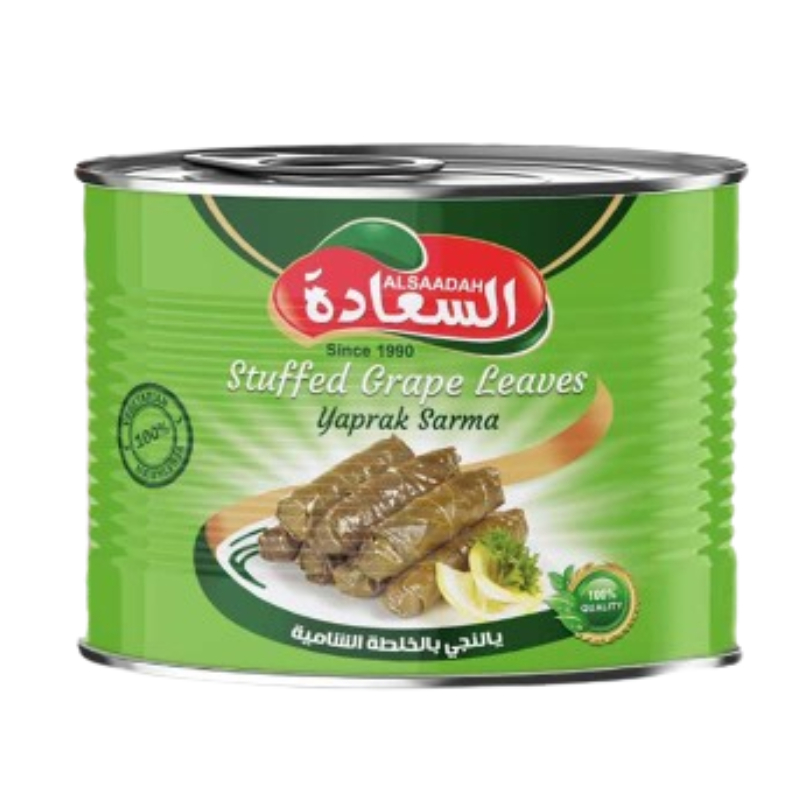 อัลซาดะห์ ใบองุ่นยัดไส้ ในกระป๋อง 400 กรัม - Stuffed Grape Leaves Shami Dolmas 400g Alsaadah brand