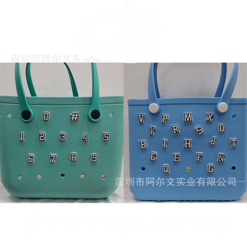 [📍พร้อมส่ง] Jibbitz ตัวอักษรภาษาอังกฤษ อุปกรณ์เสริม สําหรับตกแต่งรองเท้า Crocs กระเป๋าชายหาด EVA Diy