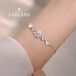 MEET💕กำไลเงิน Garland กำไลเงินแท้ สร้อยข้อมือปรับได้ กำไลเพชร กำไลแฟชั่น กำไลข้อมือเงินแท้