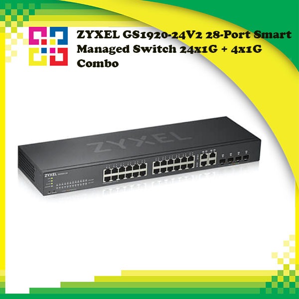 ZYXEL GS1920-24V2 28-Port Smart Managed Switch 24x1G + 4x1G Combo