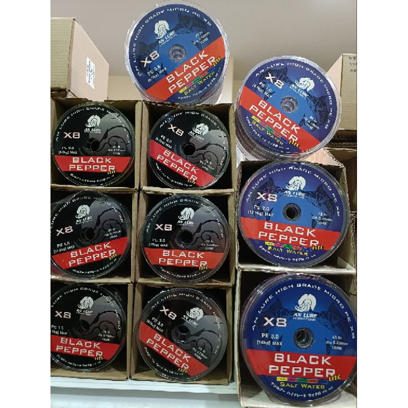 สาย PE Black Pepper X8 สายพีอีที่ได้รับการยอมรับในคุณภาพ และราคาที่คุ้มค่า